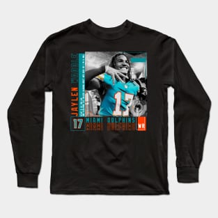 Jaylen Waddle Paper Poster Long Sleeve T-Shirt